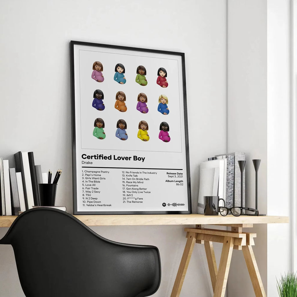 Drake Pop Rap Music Album Cover Poster Aesthetic Rapper Hip Hop Rock Wall Art Canvas Painting Picture for Living Room Home Decor