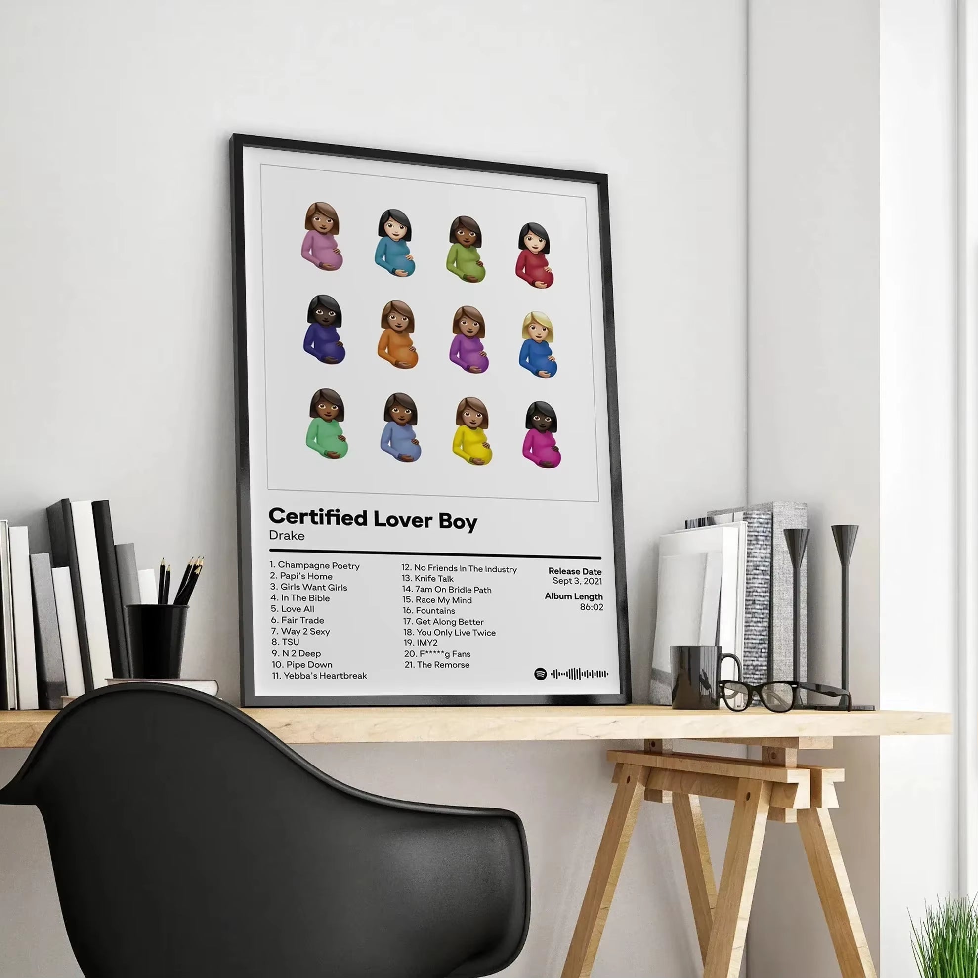 Drake Pop Rap Music Album Cover Poster Aesthetic Rapper Hip Hop Rock Wall Art Canvas Painting Picture for Living Room Home Decor